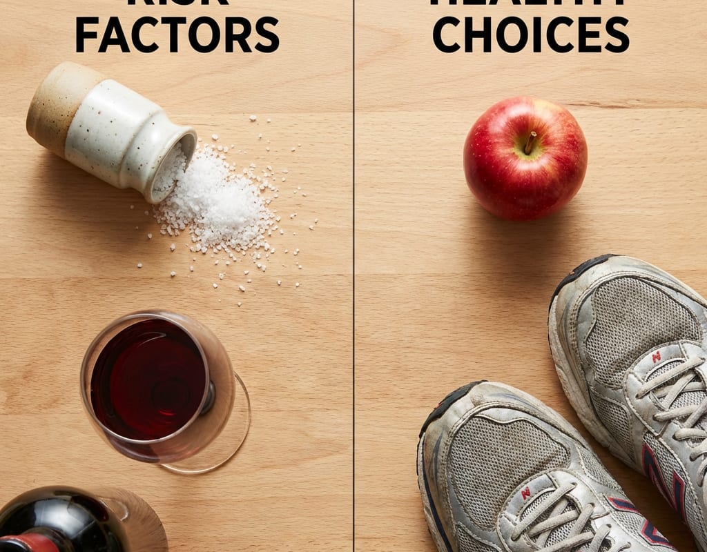 Gestresster Mann am Schreibtisch als Symbol fuer Bluthochdruck durch Stress